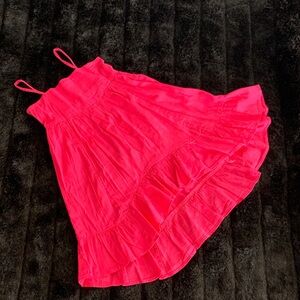 GAP Bright Pink Ruffle Dress